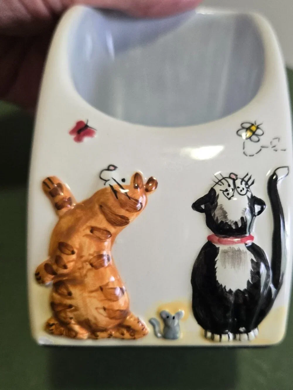 Ceramic Kitty Desk Organizer